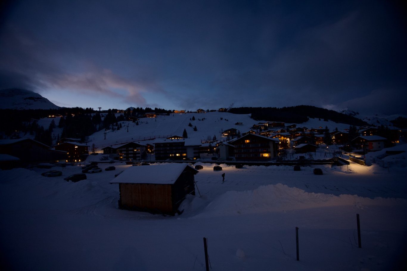 Die Schloßkopfpiste nach "Dienstschluß"