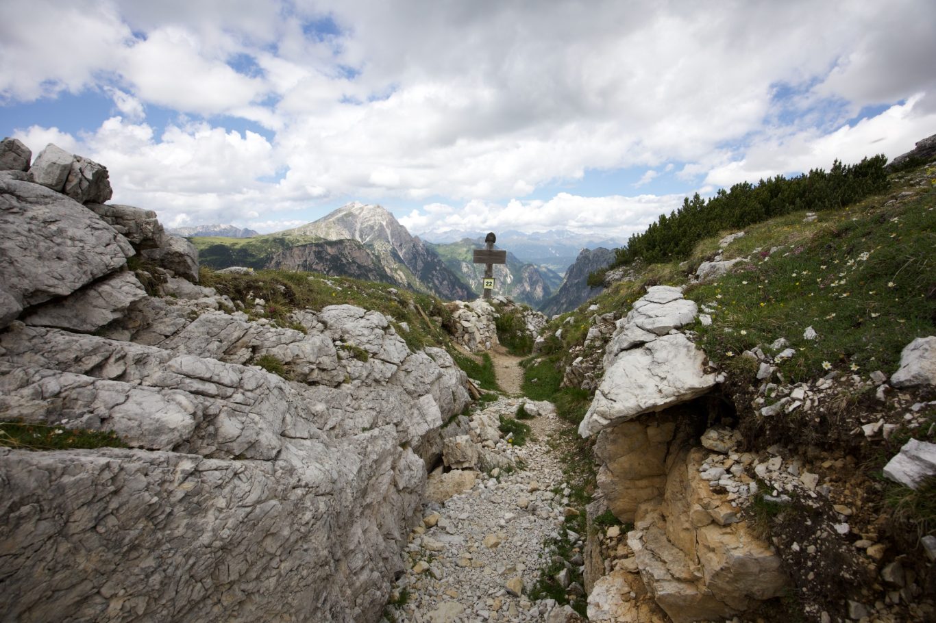 Schützengräben am Monte Piano