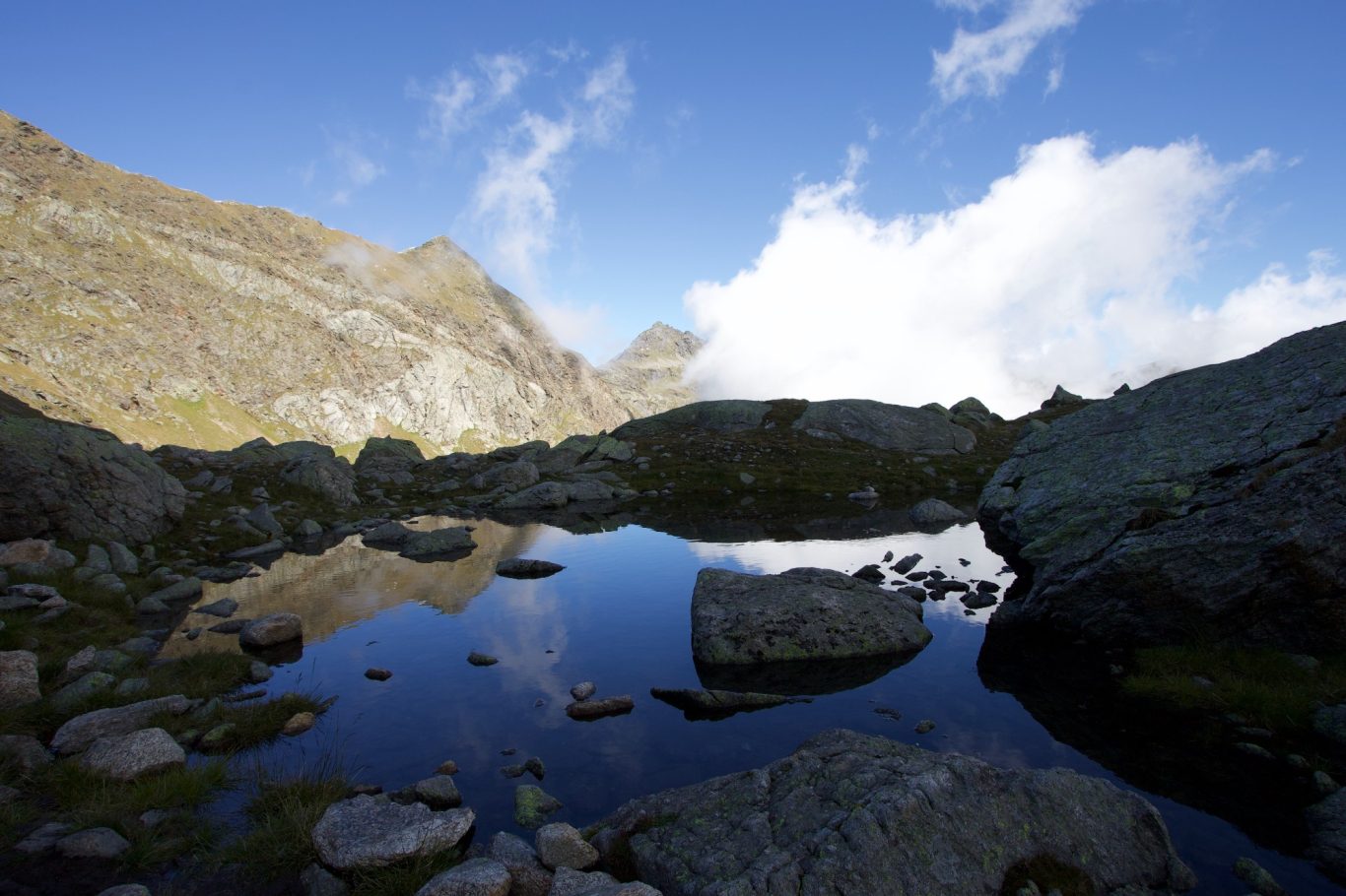 Spiegelung bei den Spronser Seen