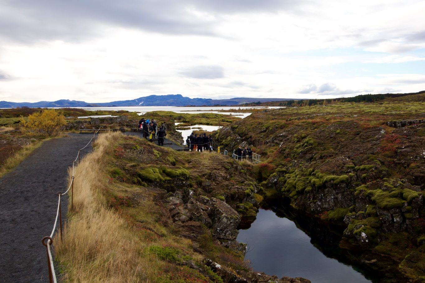 Andrang an der Silfra-Spalte