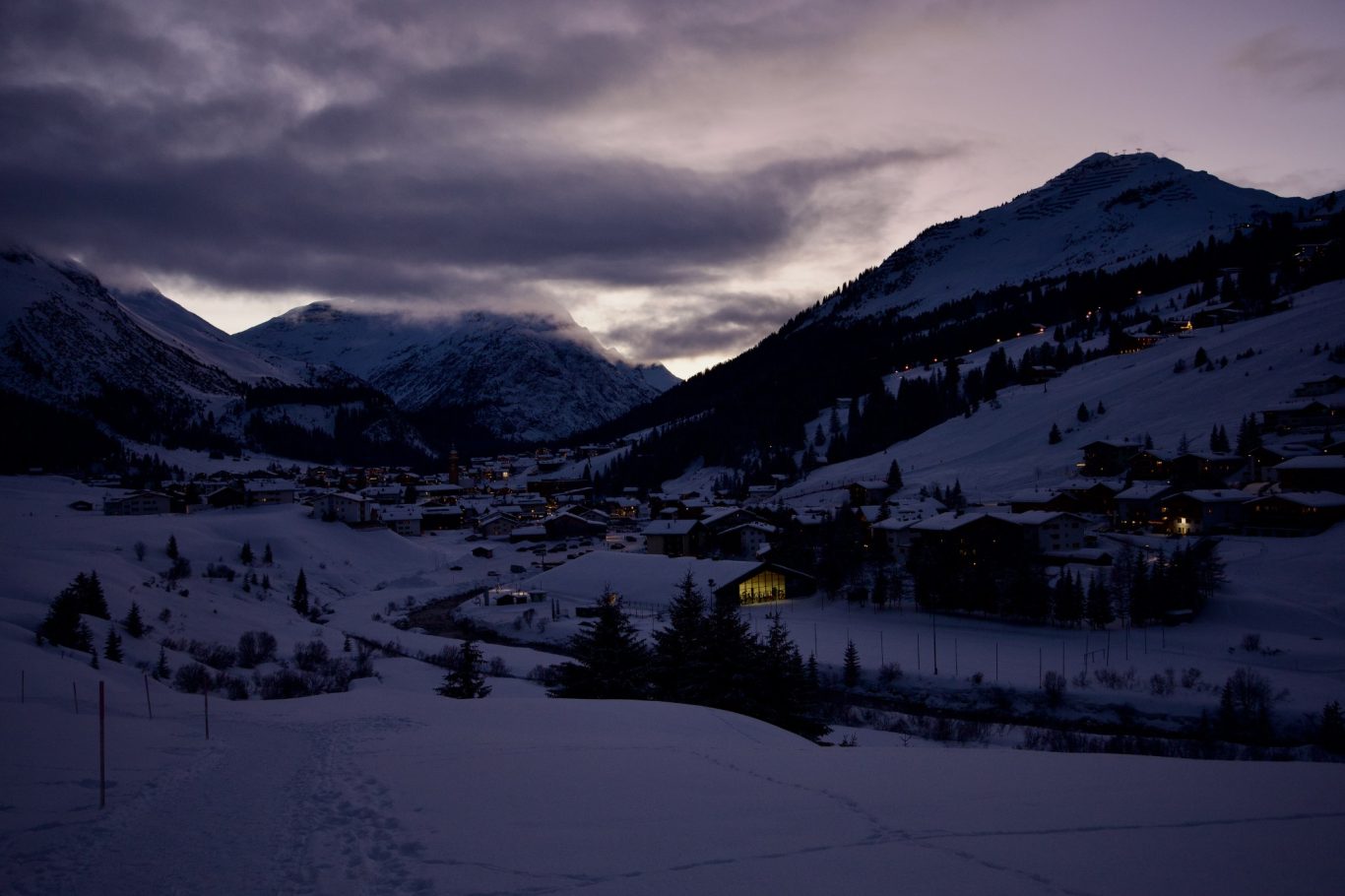 Abendlicher Blick auf Lech