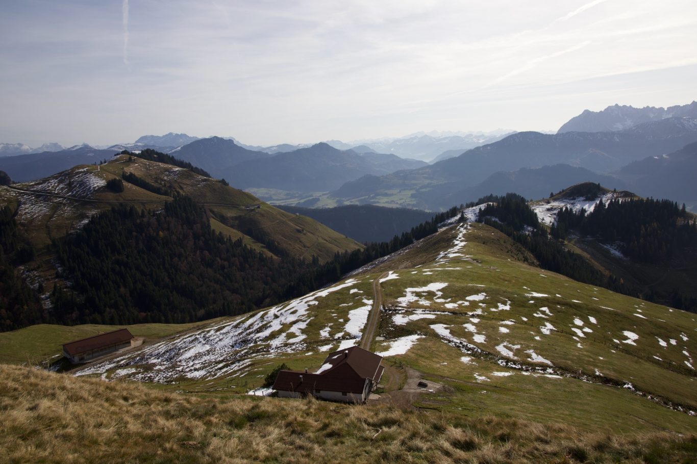 Blick vom Wandberg Richtung Loferer Steinberge