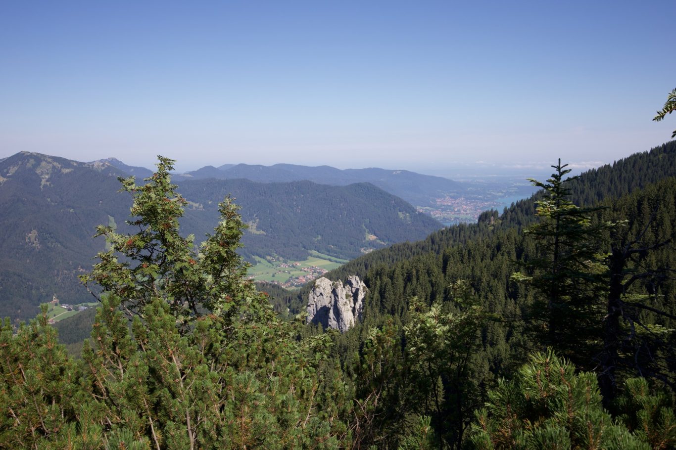 Blick vom Grubereck Richtung Tegernsee