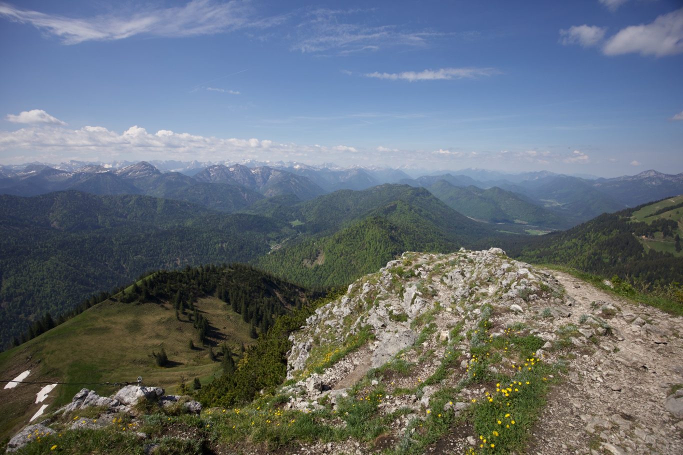 Blick vom Roßstein Richtung Karwendel