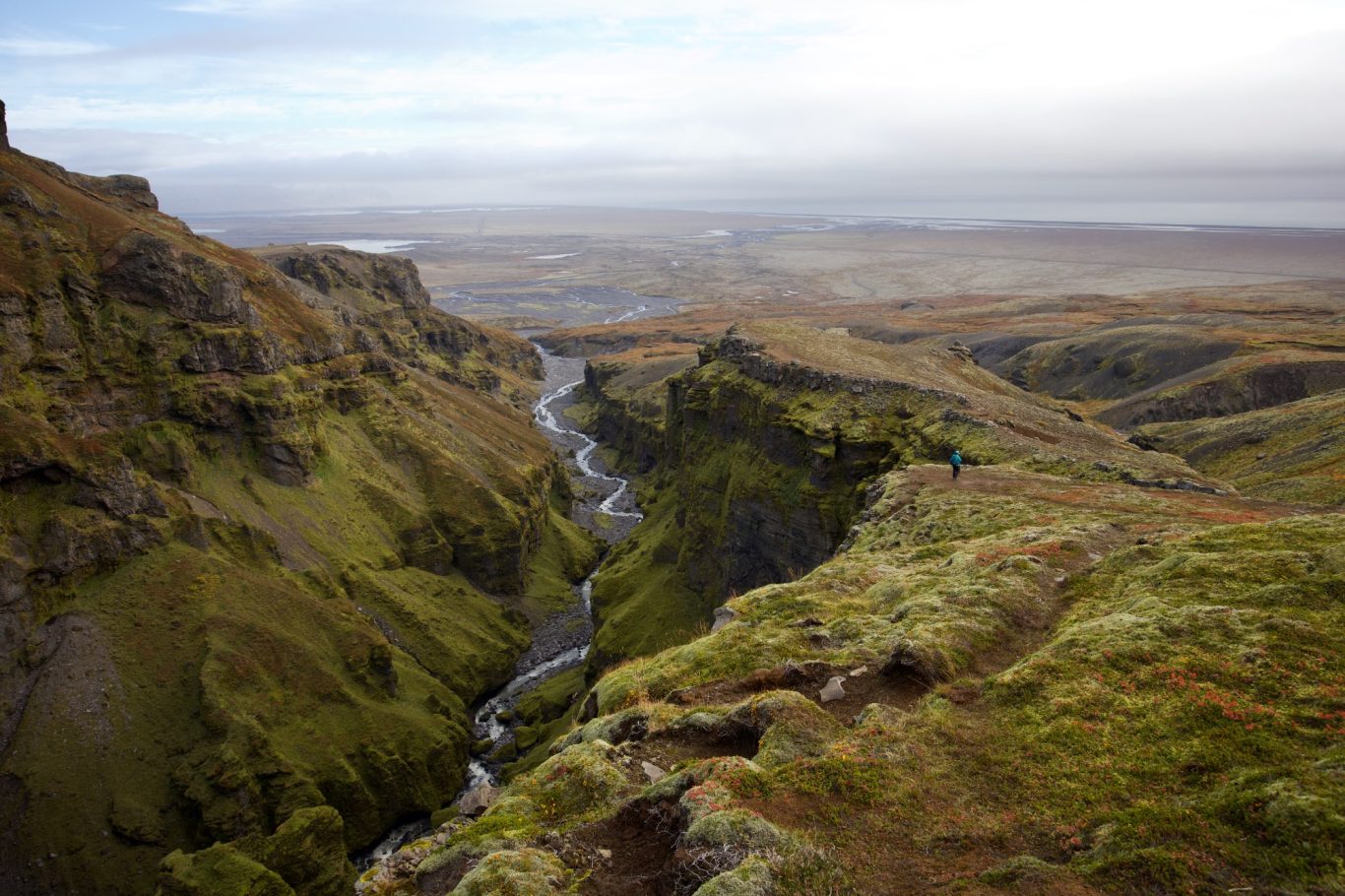 Blick über den Múlagljúfur-Canyon